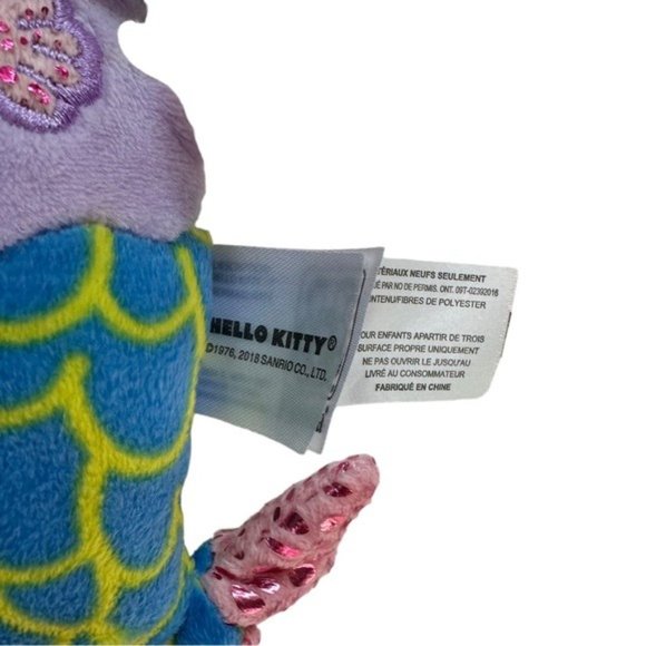 Sanrio Hello Kitty 7in Mermaid Stuffed Animal Figurine Plushie Plush - Picture 2 of 7